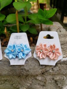 Double PK. Satin Earrings