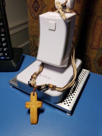 Carved Wooden Cross Pendant Necklace