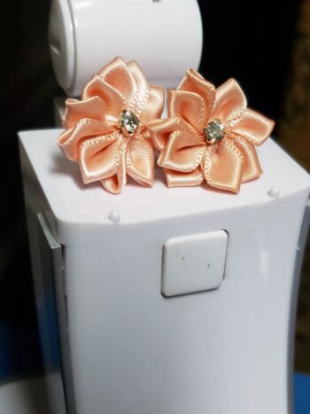 Peach Satin Earrings