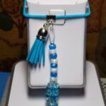 Turquoise scented boho hair tassel jewelry for ponytails