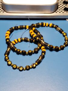 Black gold initial bracelet for women and men