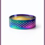 Rainbow wedding band alternative ring