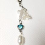 interchangeable bracelet charm blue crystal heart