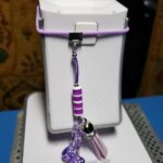 Purple boho scented hair tassel for ponytail styling