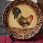 decorative rooster wall plate farmhouse kitchen decor