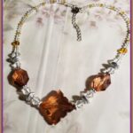 Promise of Dawn Crystal Necklace Promise of Dawn Crystal Necklace – Amber & Clear Beaded Pendant for Women