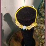 Sun Flower Daisy stretch bracelet with yellow and white flower beads wearable as bracelet or anklet Sun Flower daisy stretch bracelet with yellow and white flower beads wearable as bracelet or anklet